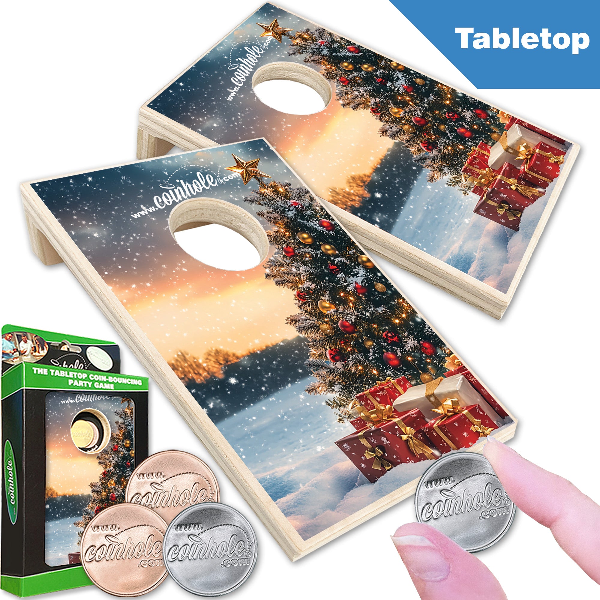 Snowy Christmas Tree Coinhole®