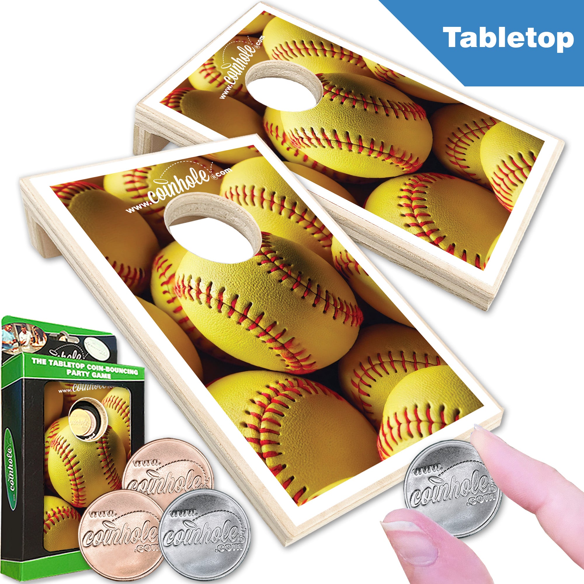 Yellow Softball Balls Coinhole®