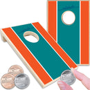 Aqua, Orange, and Blue Stripe Coinhole®