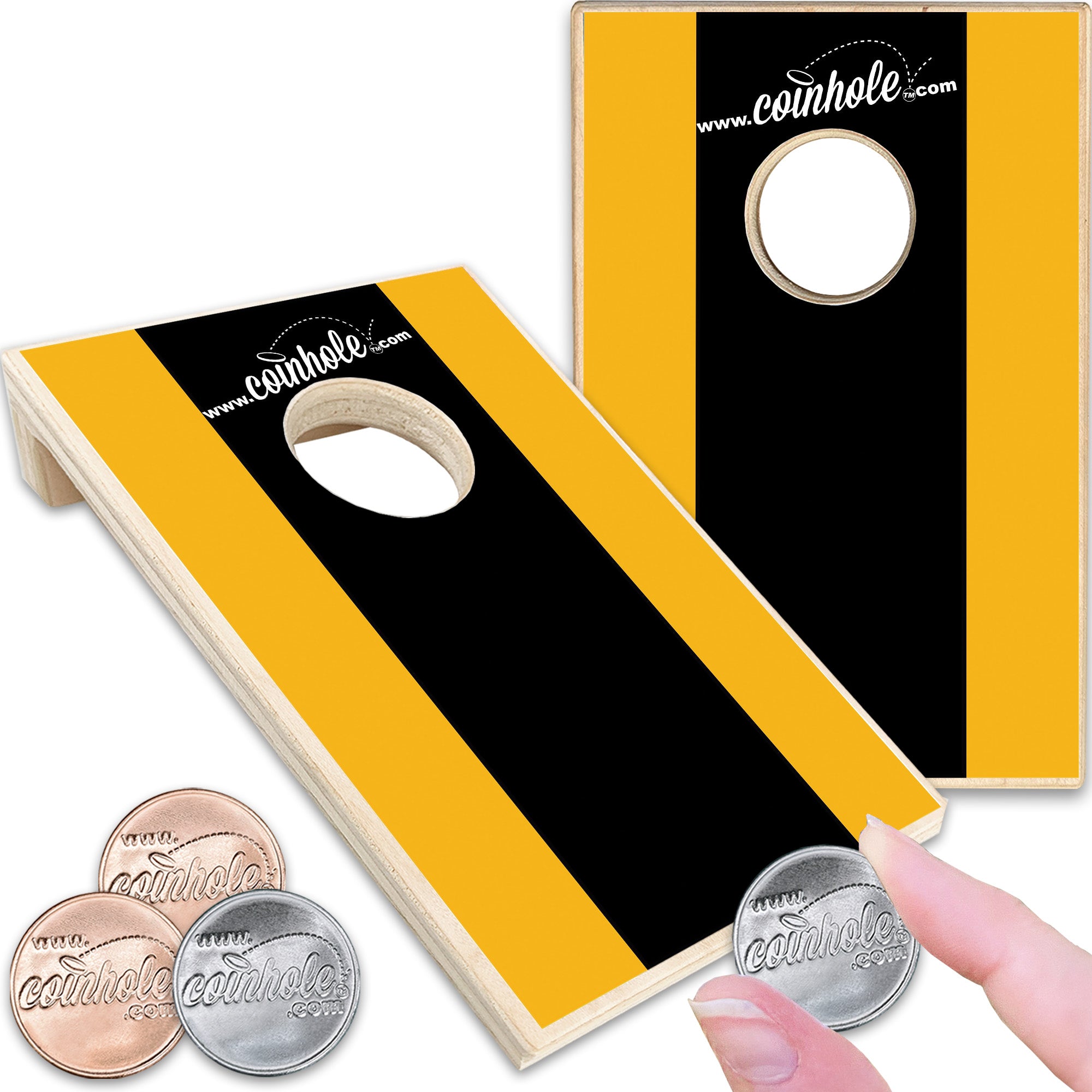 Black and Gold Stripe Coinhole®