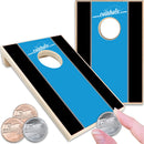 Blue Black and Grey Racing Stripe Coinhole®