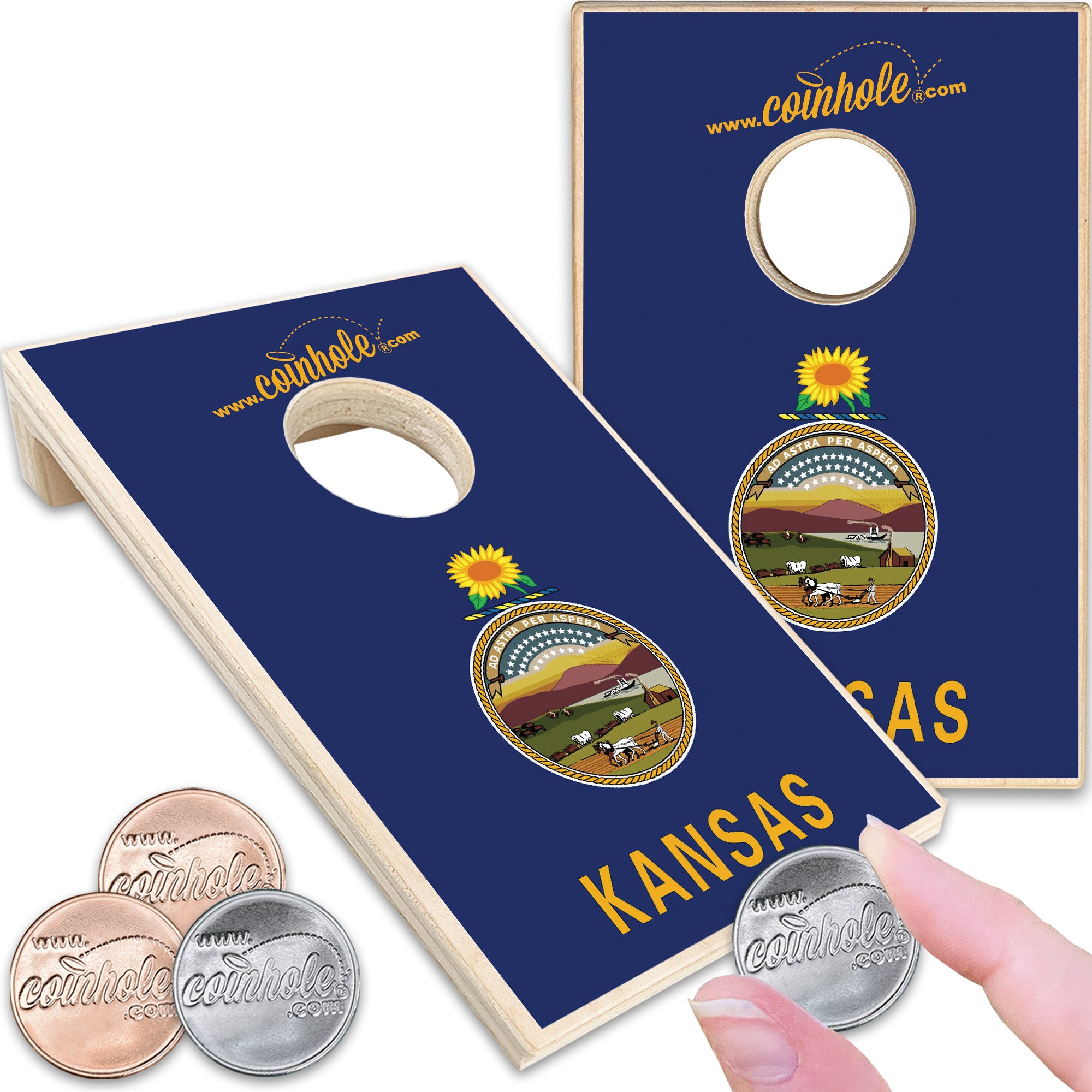 Kansas State Flag Coinhole®