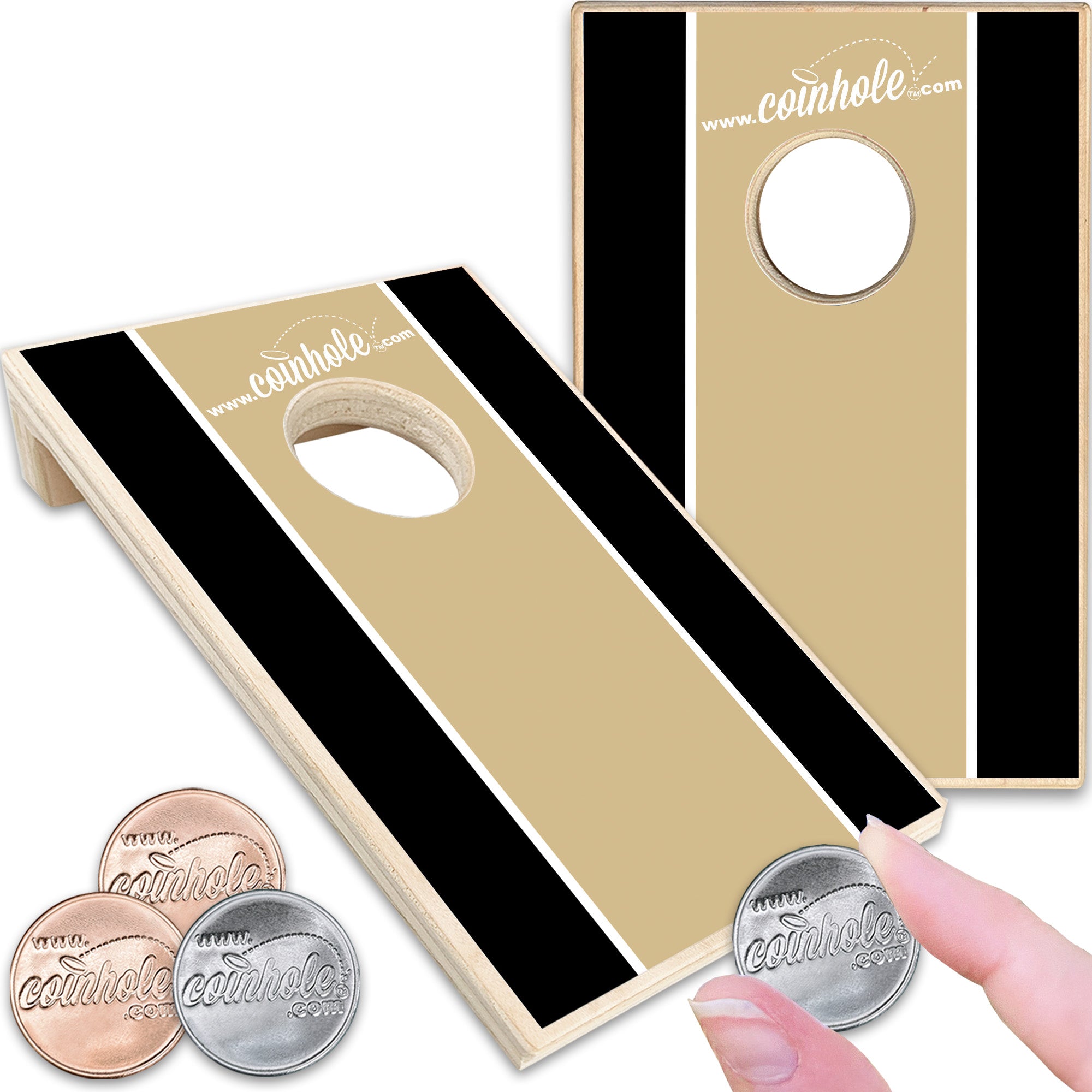 New Gold and Black Stripe Coinhole®