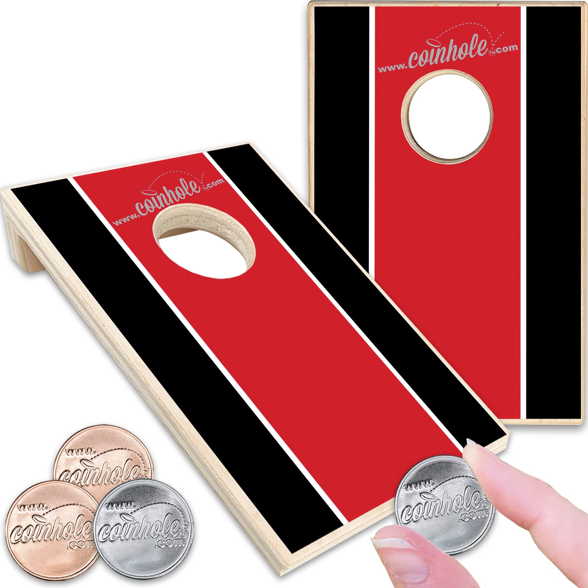 Red and Black Stripe Coinhole®