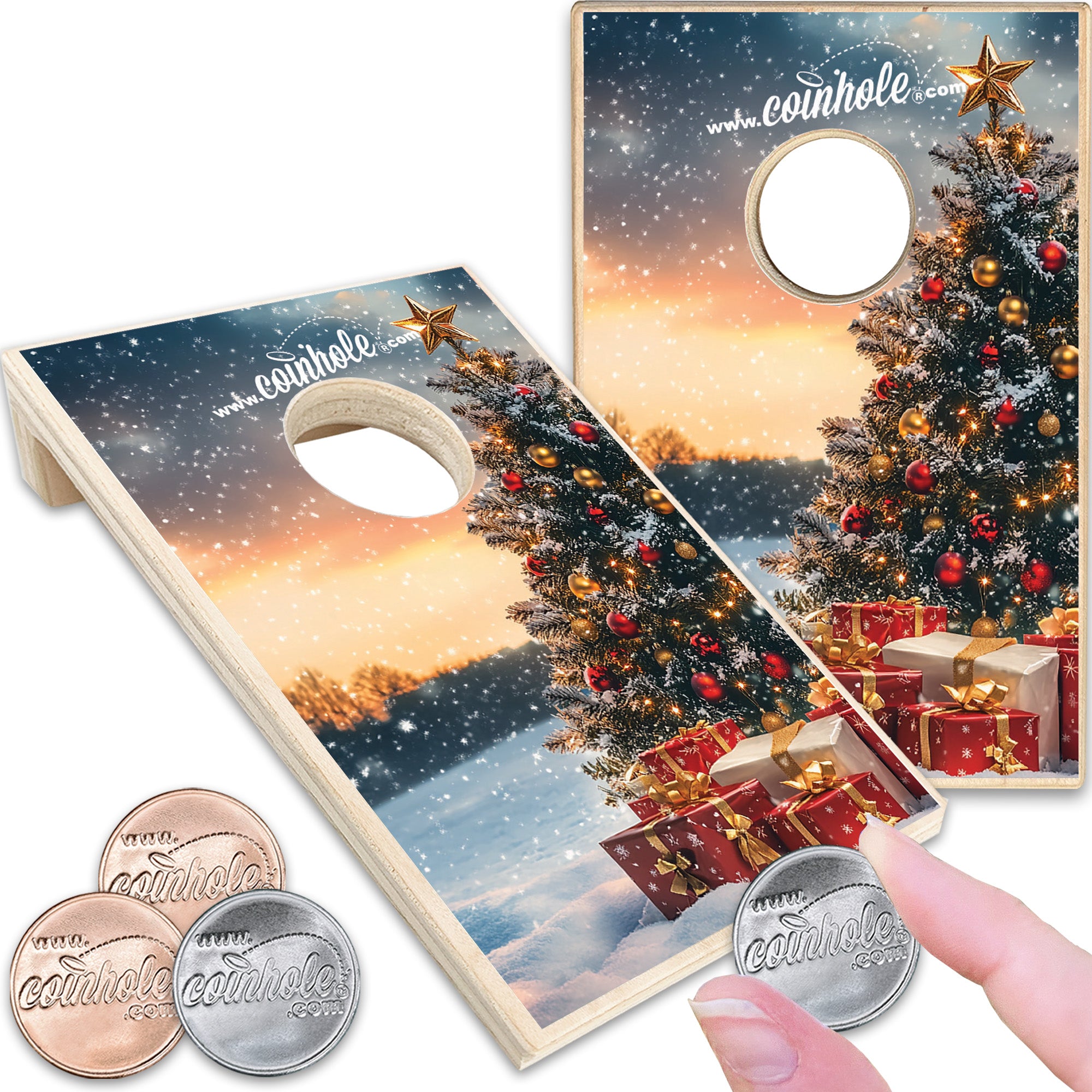Snowy Christmas Tree Coinhole®