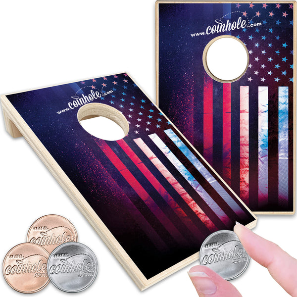 Textured American Flag Coinhole®