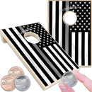 Thin Silver Line Flag Coinhole®