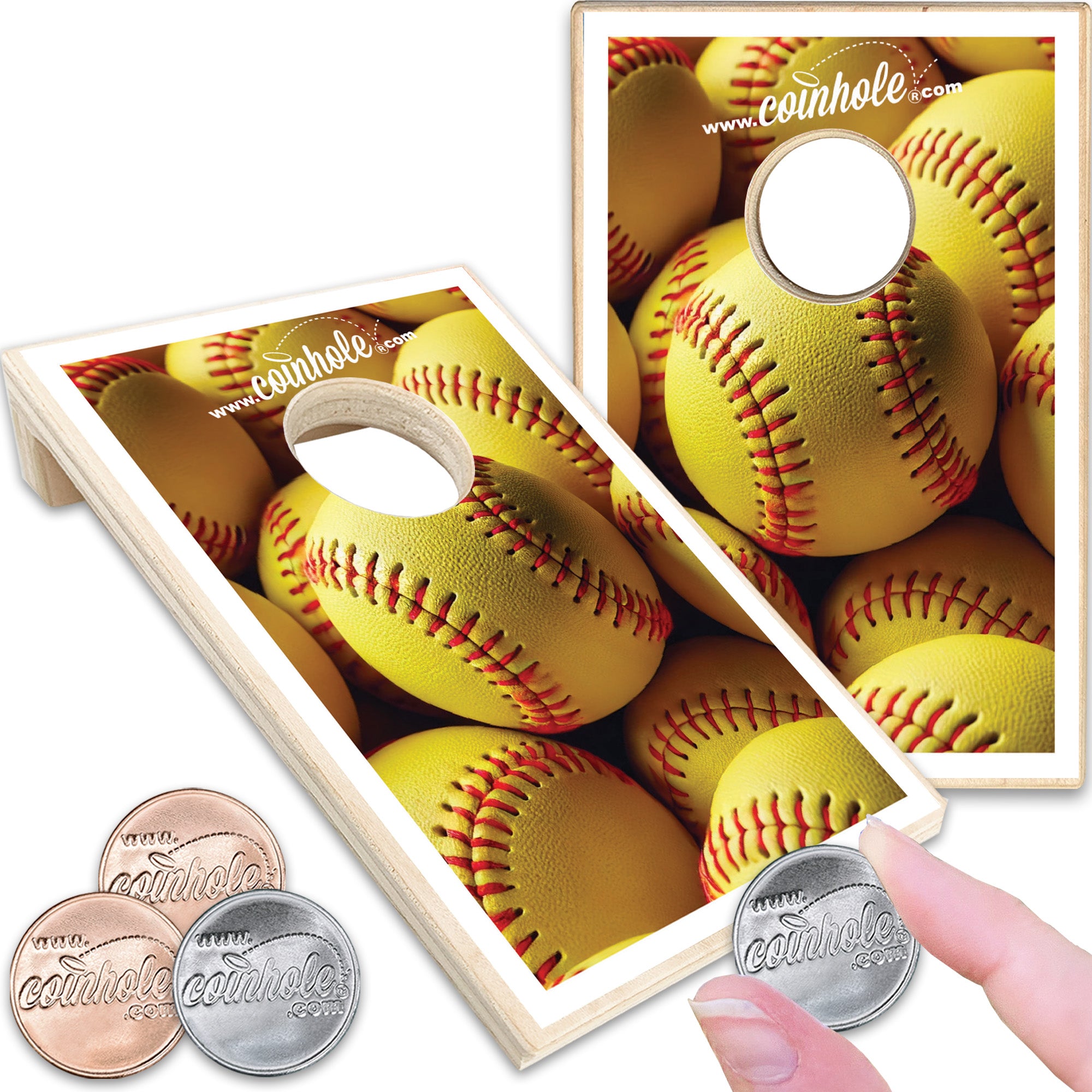 Yellow Softball Balls Coinhole®