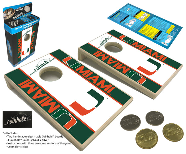 University of Miami Coinhole® Tabletop Game Set