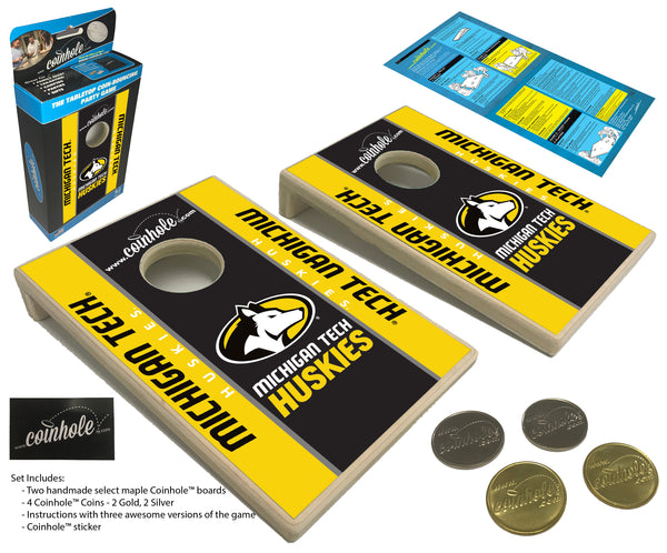 Michigan Tech Huskies Coinhole® Tabletop Game Set