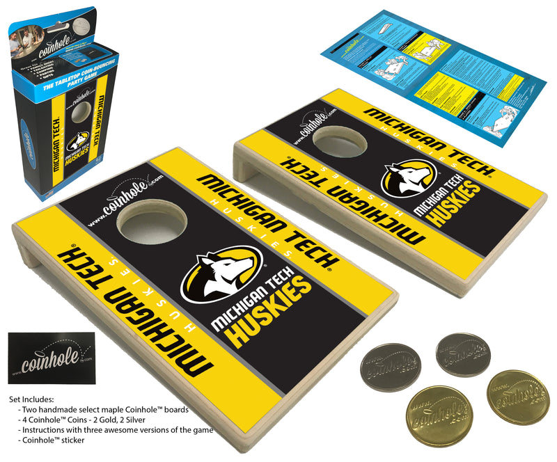 Michigan Tech Huskies Coinhole® Tabletop Game Set