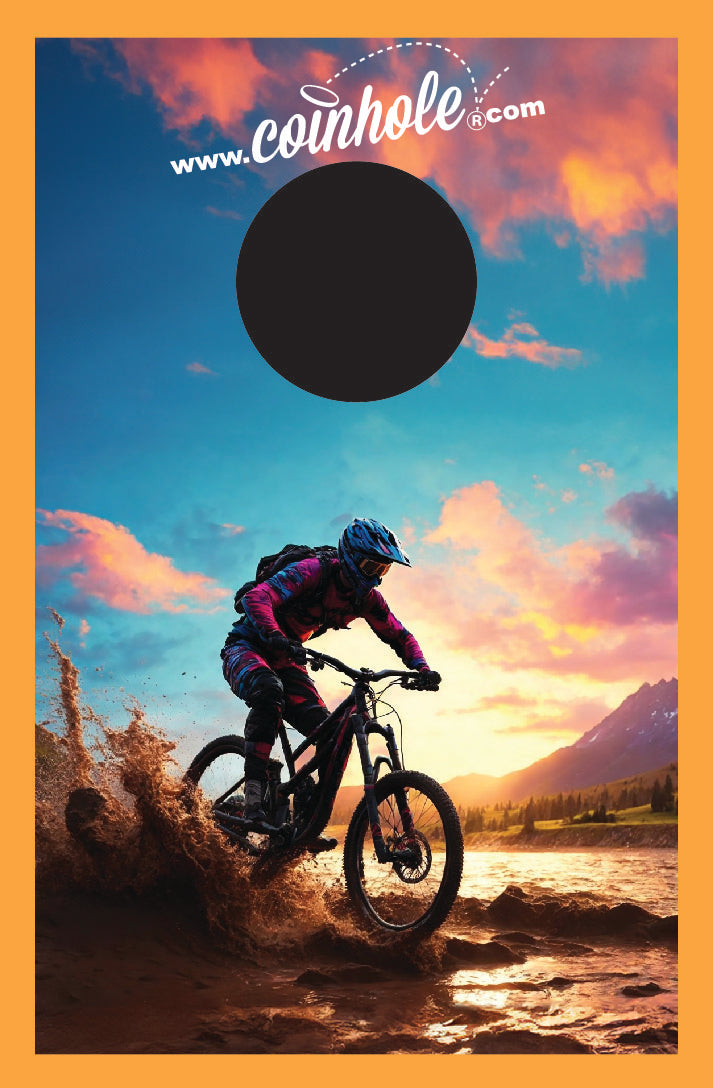 Mountain Biking Coinhole® Tabletop Game Set