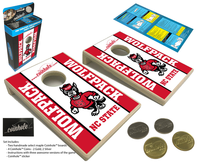 NC State Wolf White Wolfpack Coinhole™ Game Set