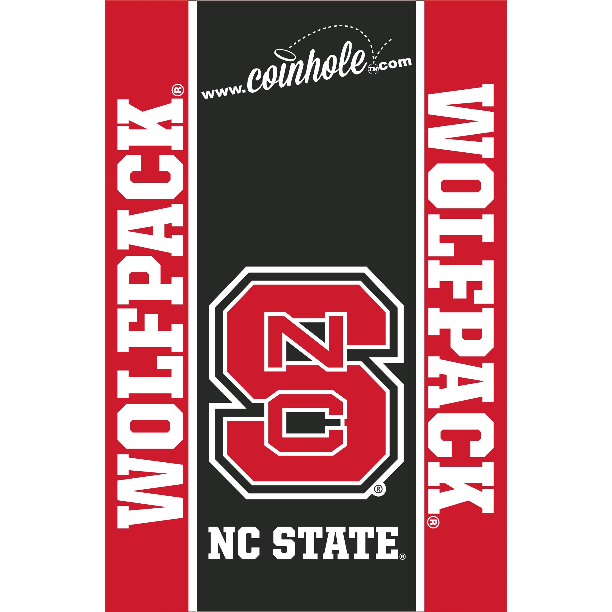 NC State S Black Coinhole®