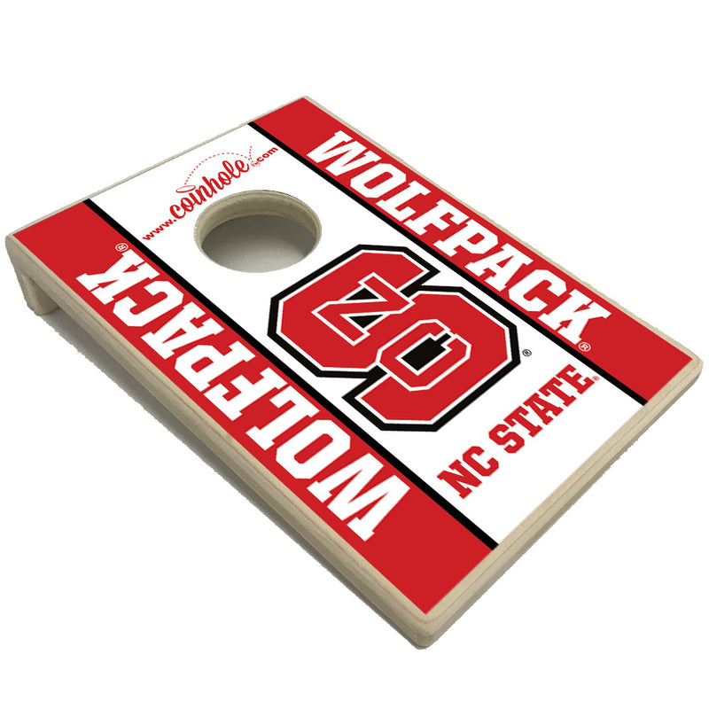 NC State Wolfpack White Coinhole® Board