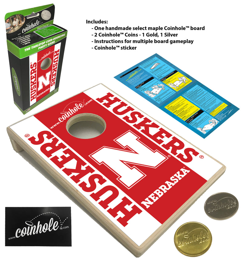 Nebraska Huskers Coinhole® Board