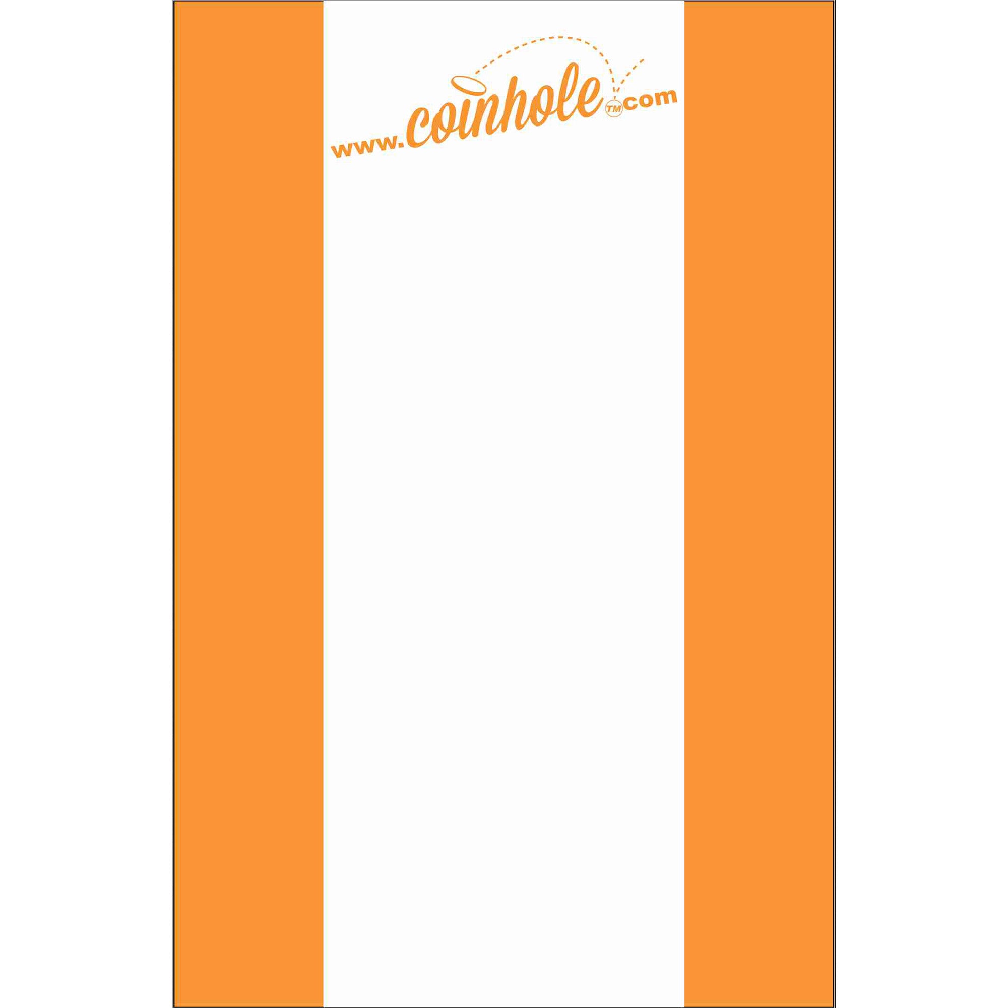 Orange and White Stripe Coinhole®