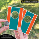 Aqua, Orange, and Blue Stripe Coinhole®