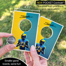 Blue & Yellow Football Player Coinhole®