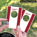 Crimson and White Stripe Coinhole®