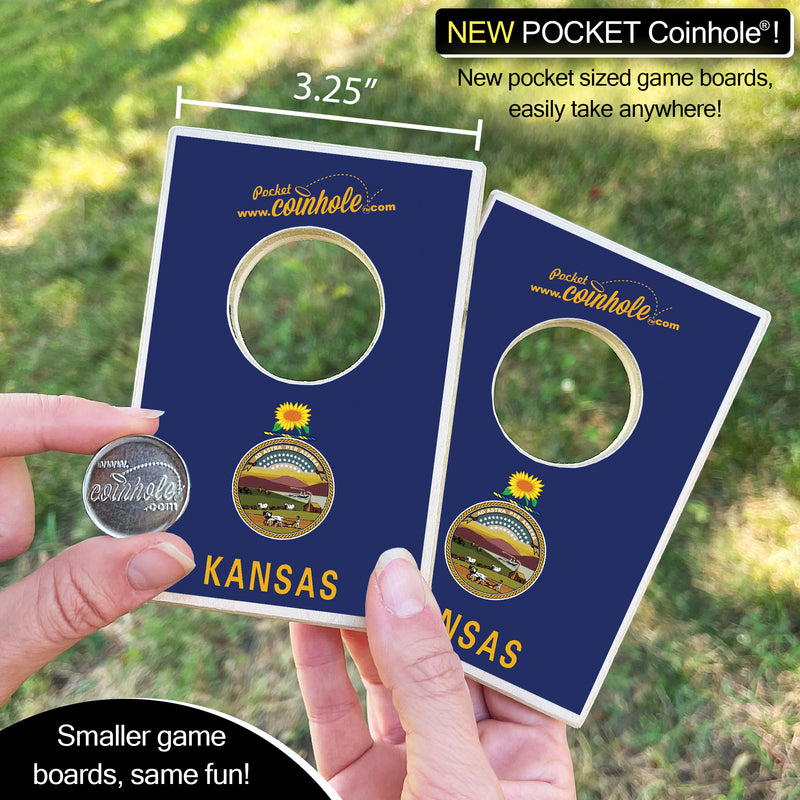 Kansas State Flag POCKET Coinhole®