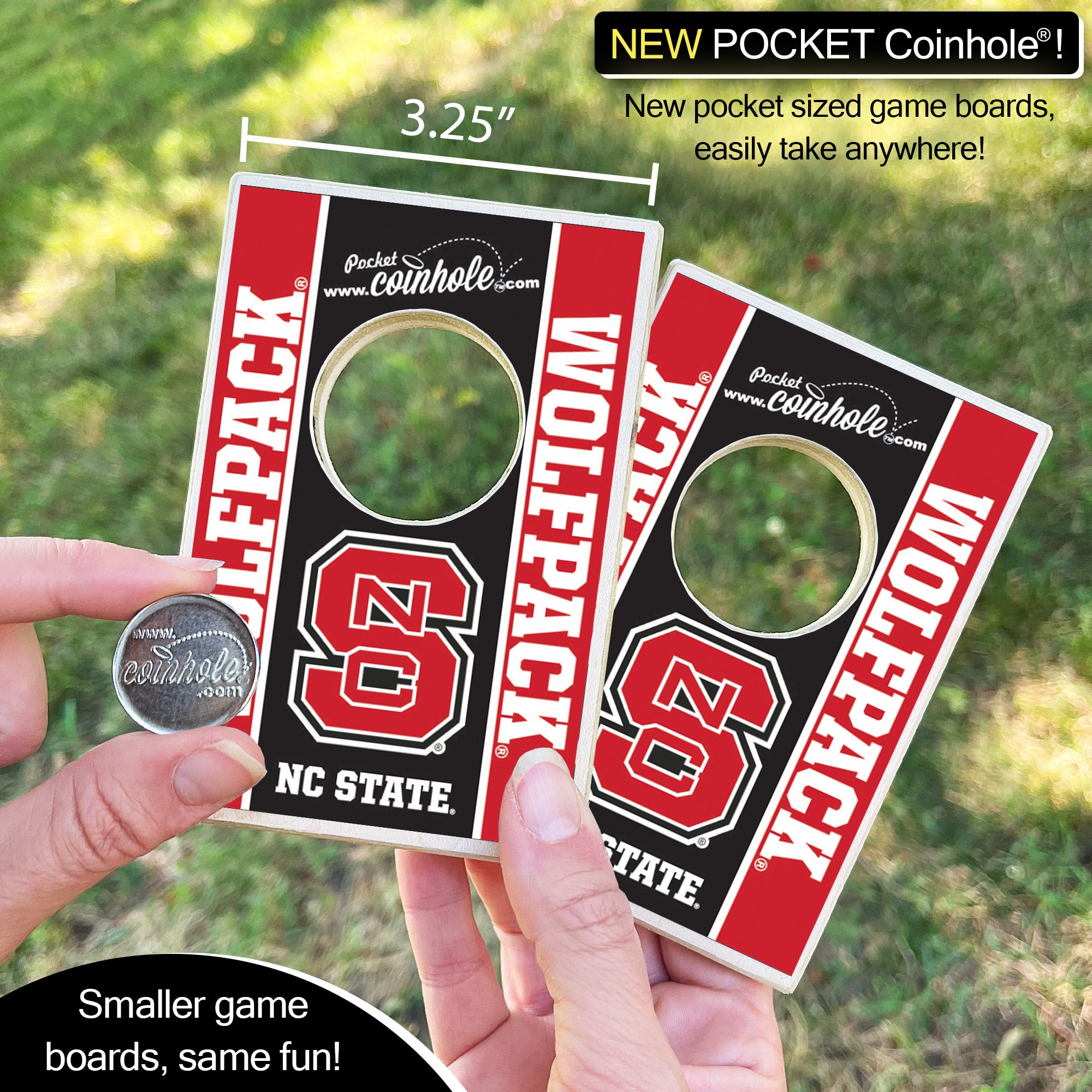 NC State S Black Coinhole®
