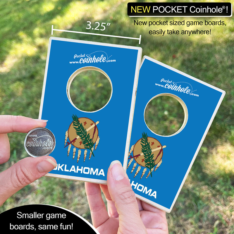Oklahoma State Flag POCKET Coinhole®