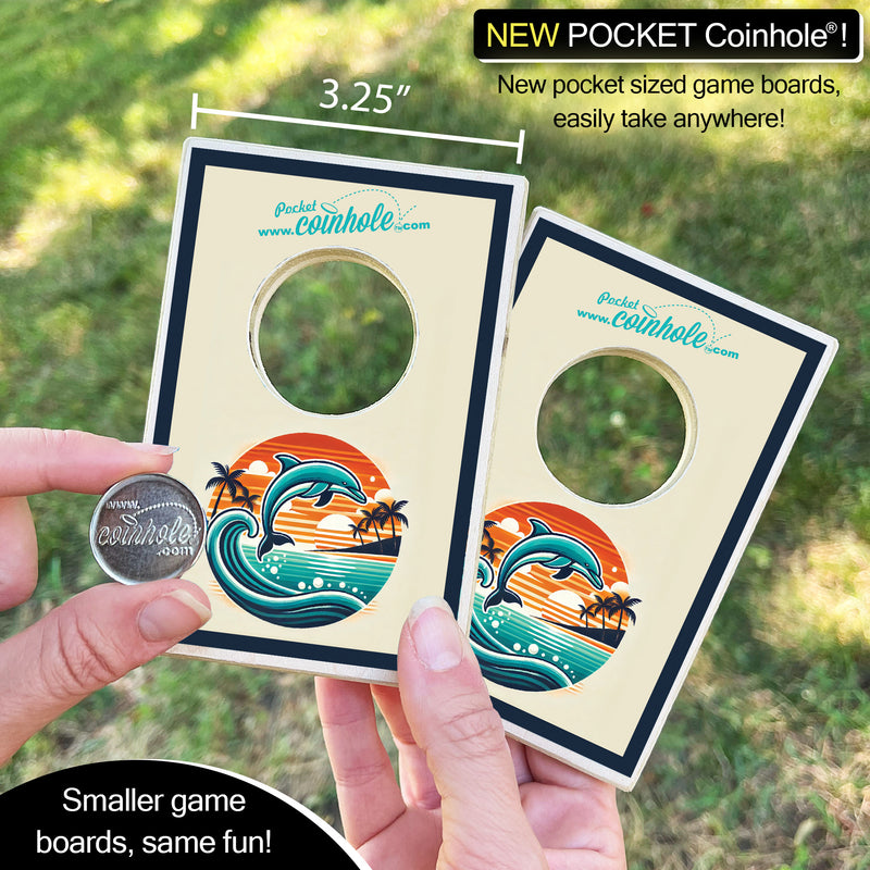 Sunset Dolphin POCKET Coinhole®