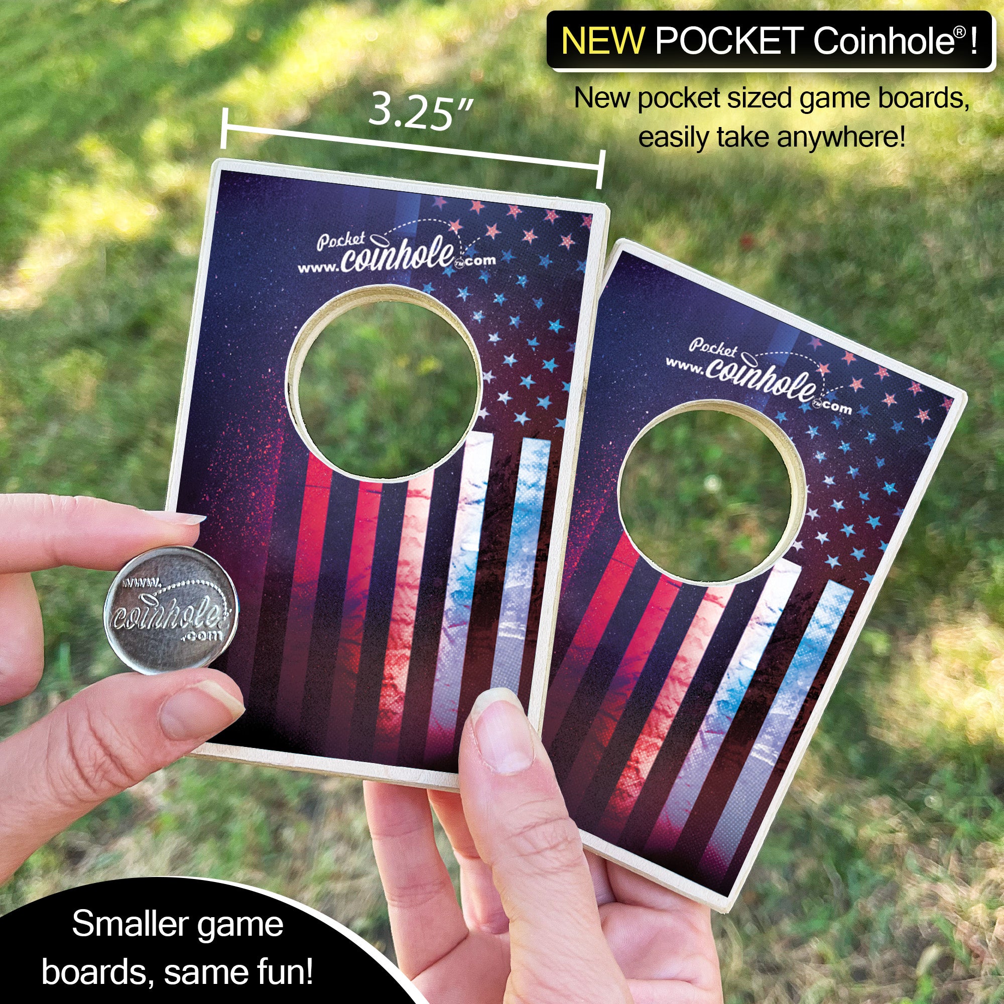 Textured American Flag Coinhole®