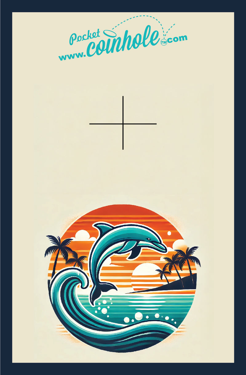 Sunset Dolphin POCKET Coinhole®