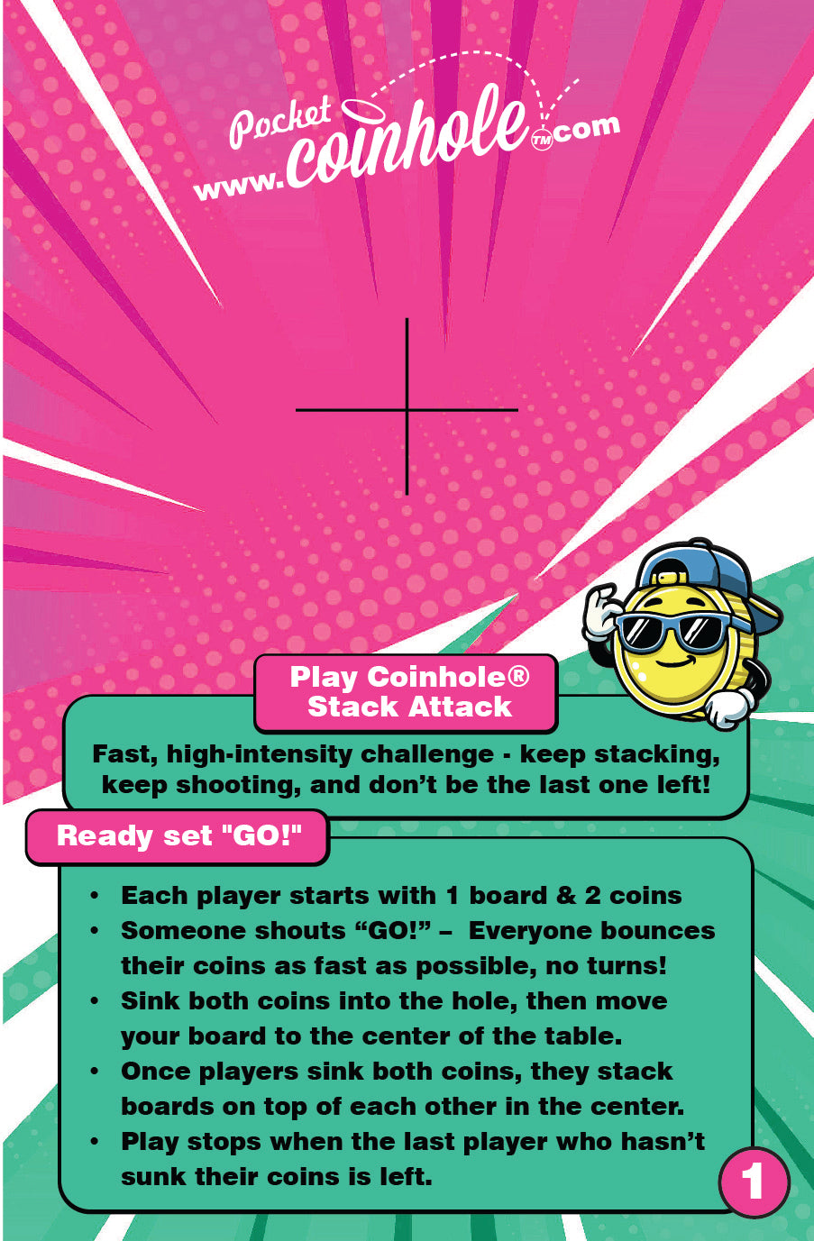 Official Stack Attack Rules POCKET Coinhole®