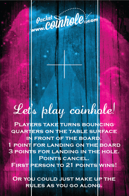 Blue and Pink Official POCKET Coinhole® (Closeout)