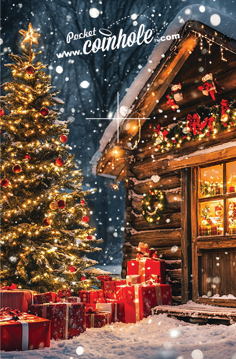 Christmas Cottage POCKET Coinhole®