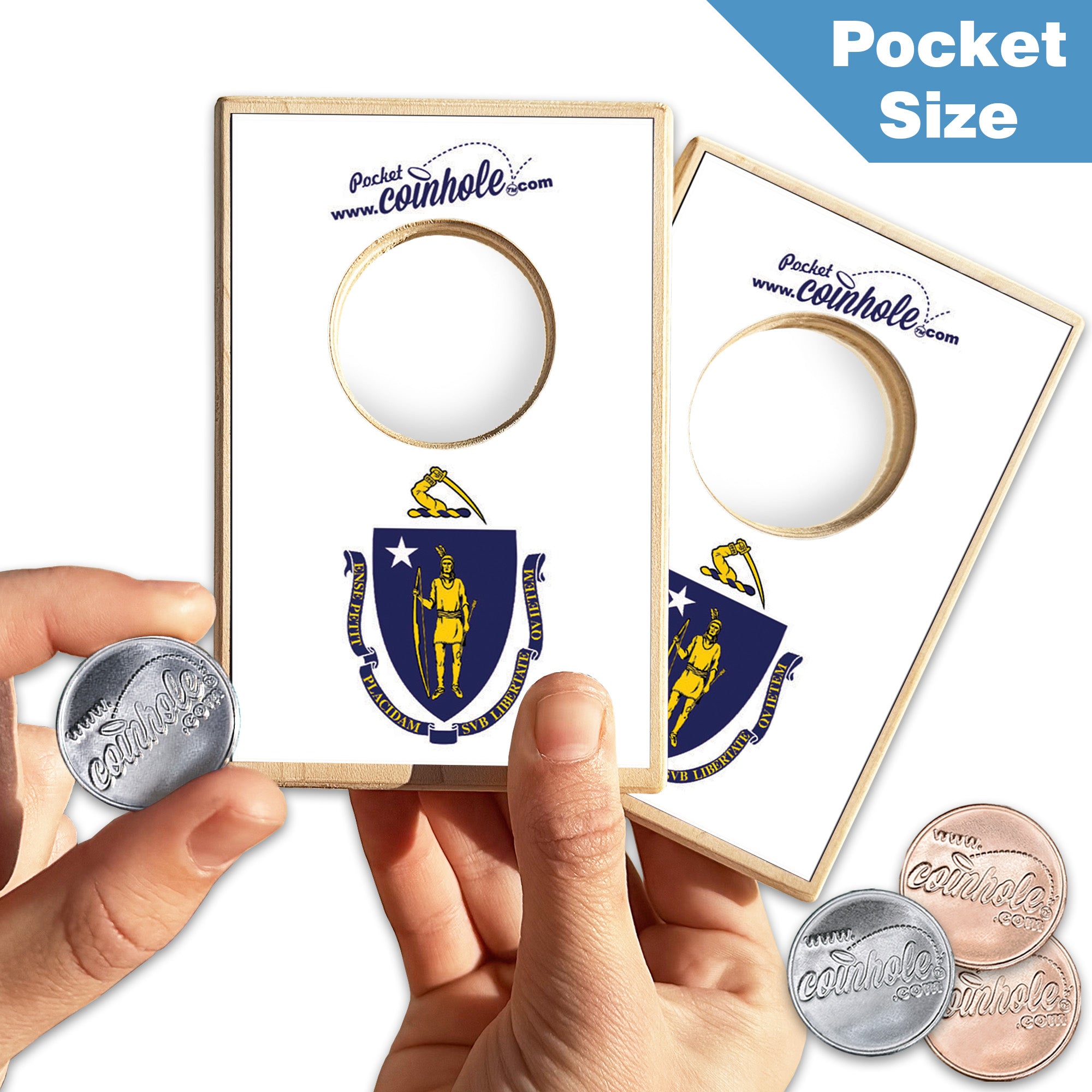Massachusetts State Flag Coinhole®