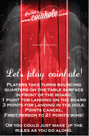 Red And Black Official POCKET Coinhole® (Closeout)