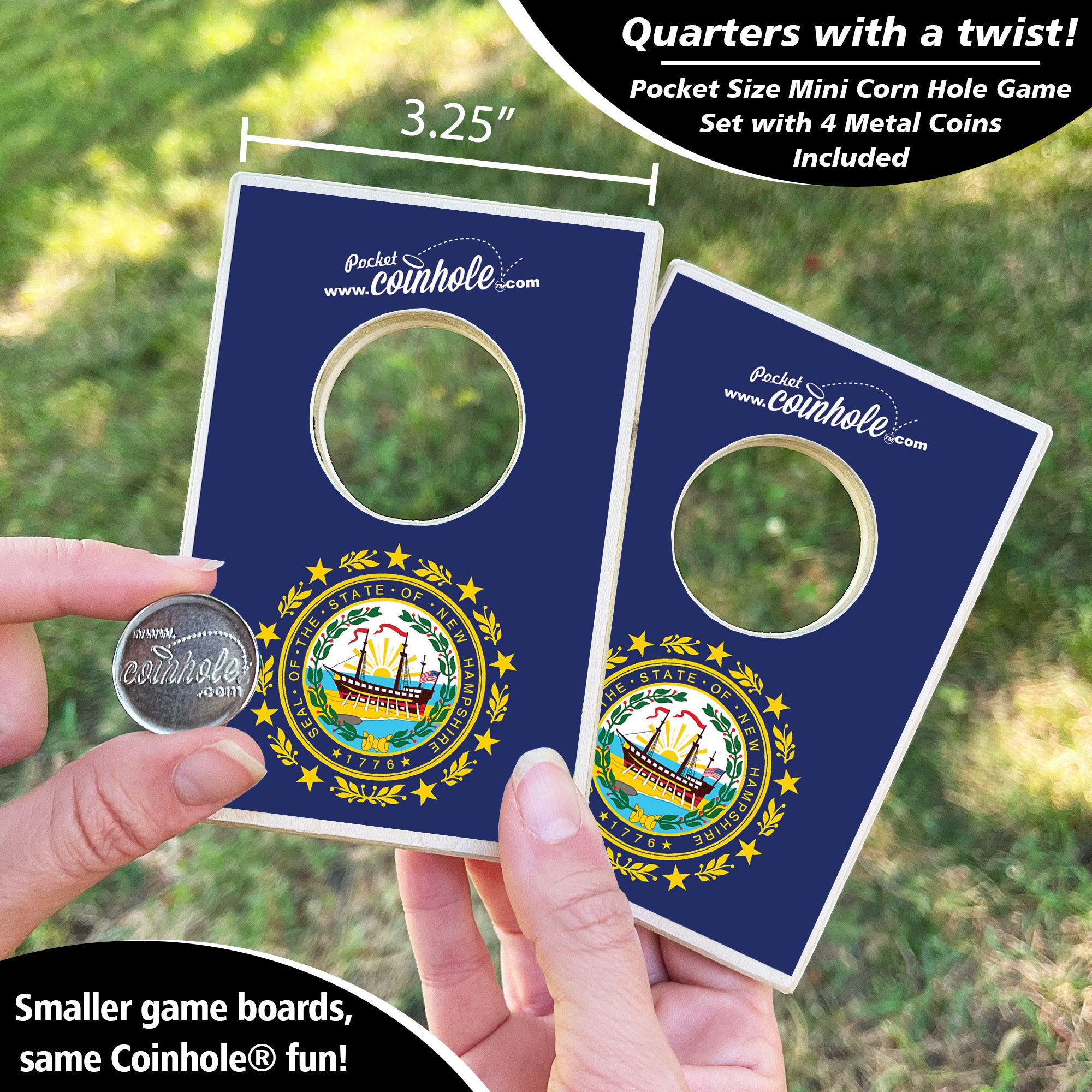 New Hampshire State Flag Coinhole®