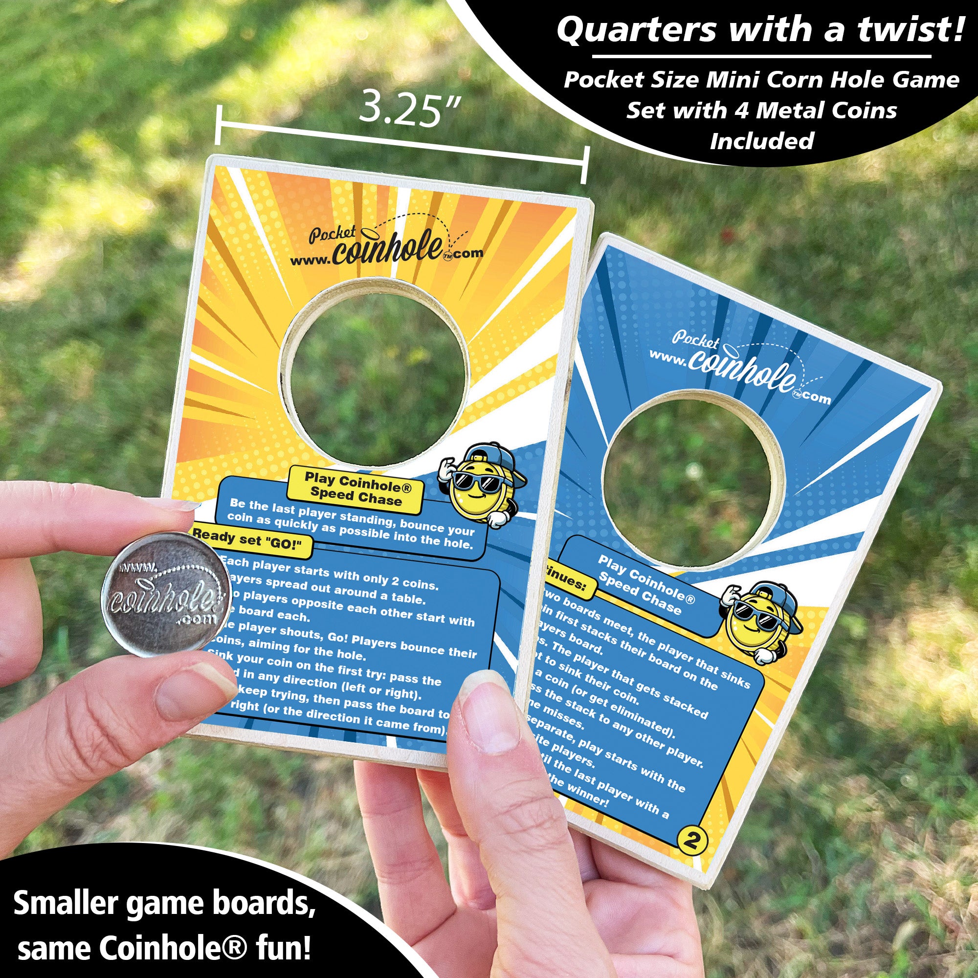 Official Speed Chase Rules POCKET Coinhole®