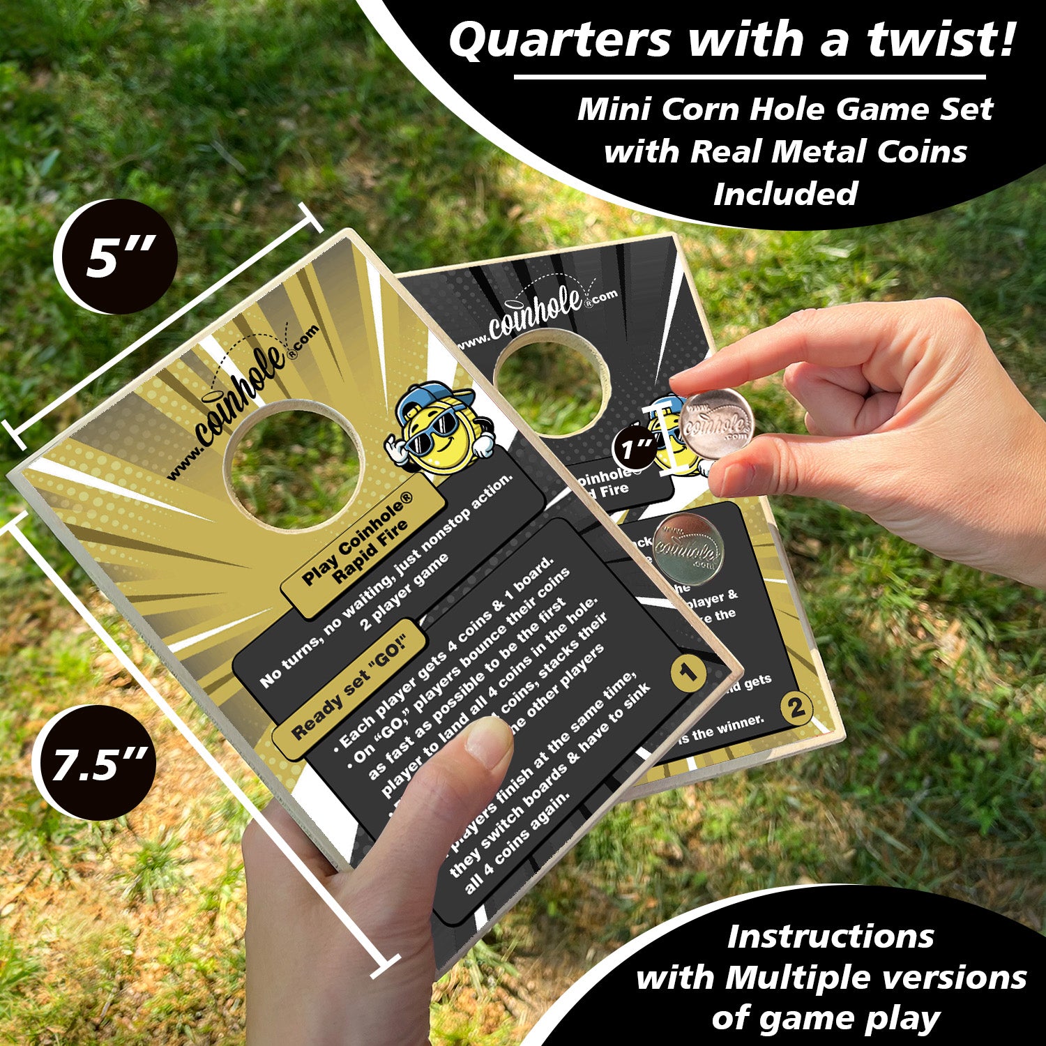 Official Rapid Fire Coinhole® Tabletop Game Set