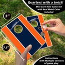 Dark Blue and Orange Stripe Coinhole®