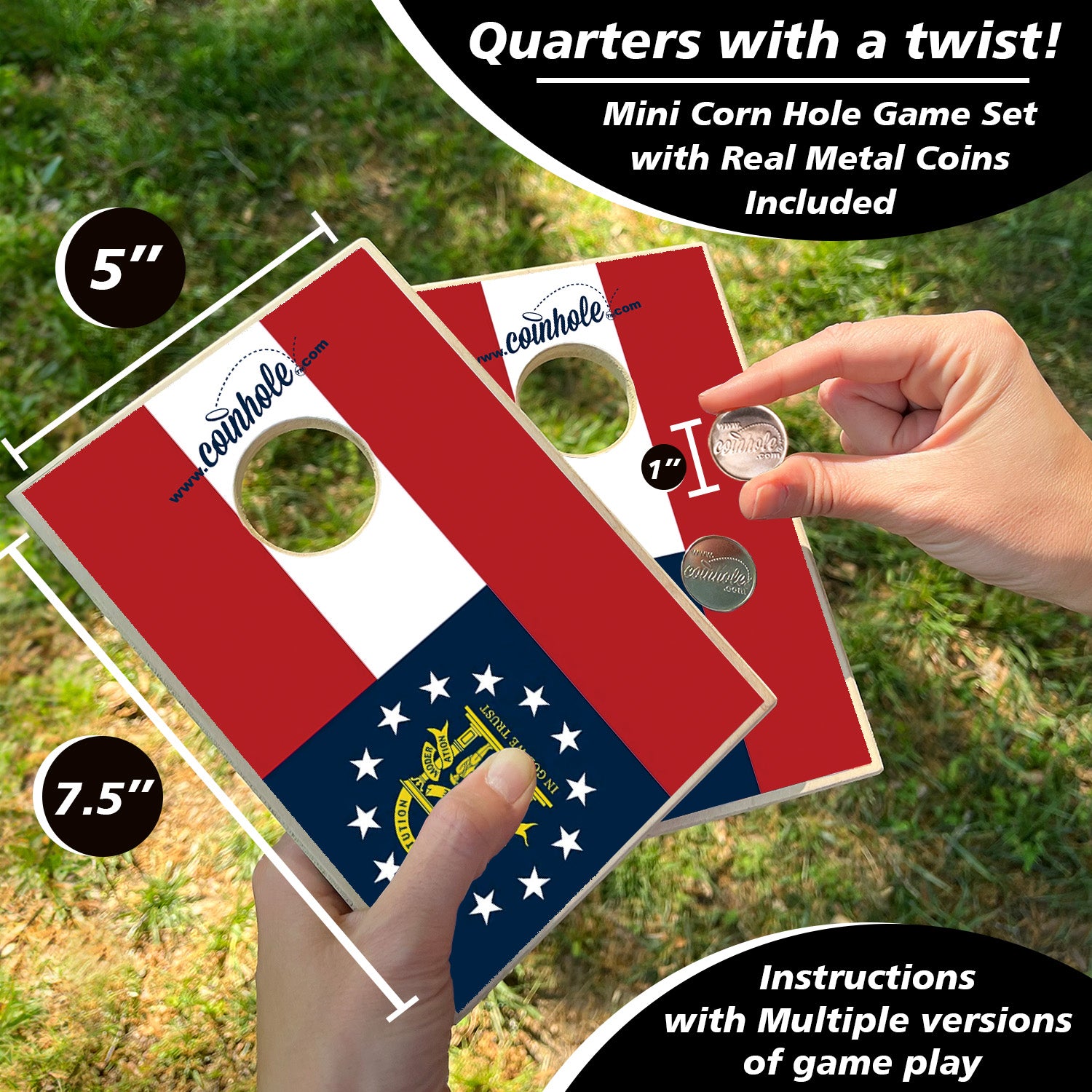 Georgia State Flag Coinhole®