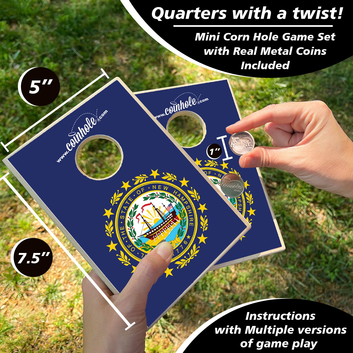 New Hampshire State Flag Coinhole®