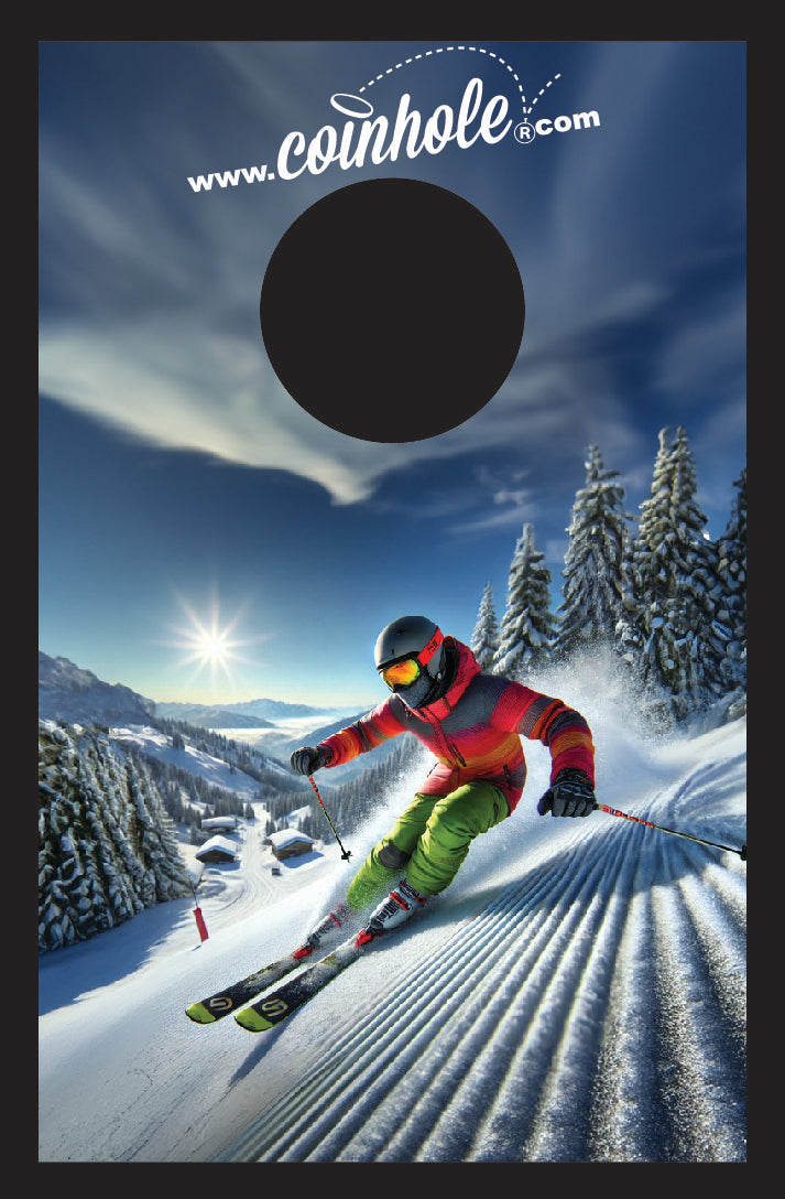 Snow Skiing Coinhole® Tabletop Game Set