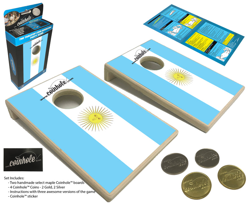 Argentina Flag Coinhole® Tabletop Game Set