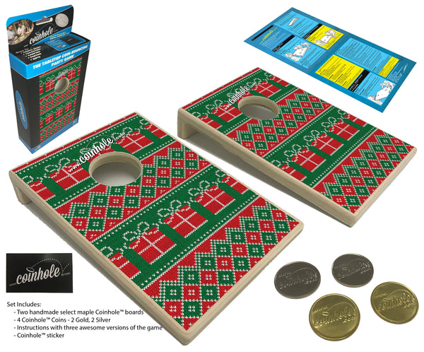 Christmas Sweater Coinhole® Tabletop Game Set