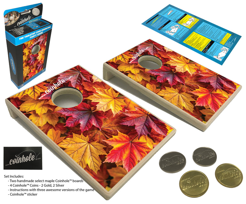 Fall Leaves Coinhole® Tabletop Game Set