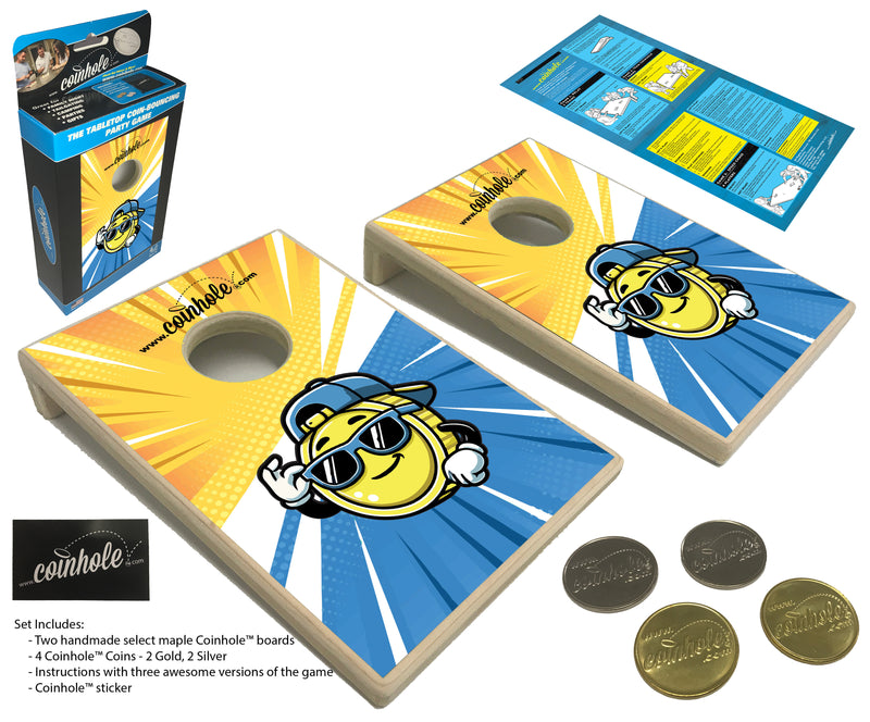 Carl the Coin Mascot Coinhole® Tabletop Game Set