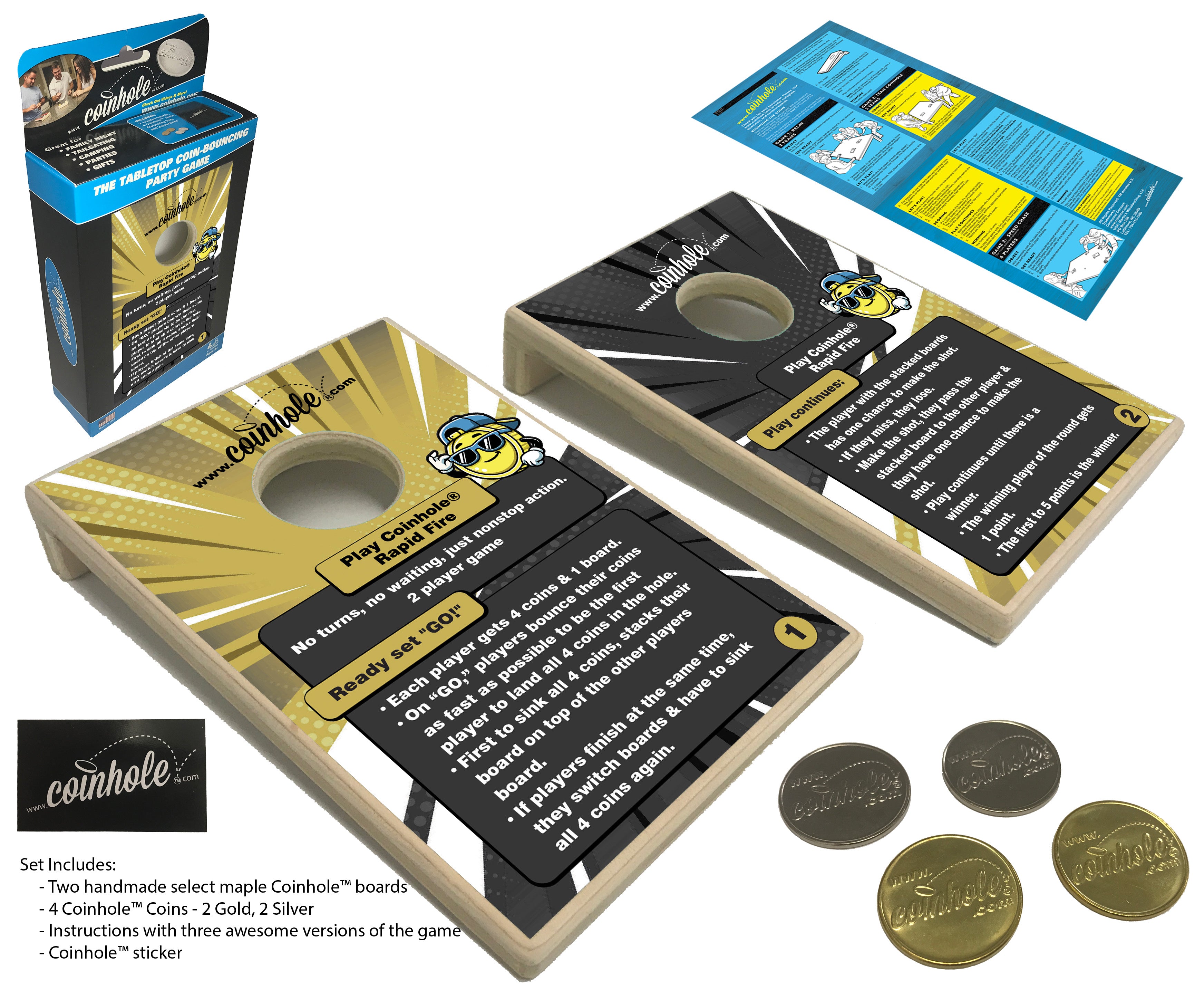 Official Rapid Fire Coinhole® Tabletop Game Set
