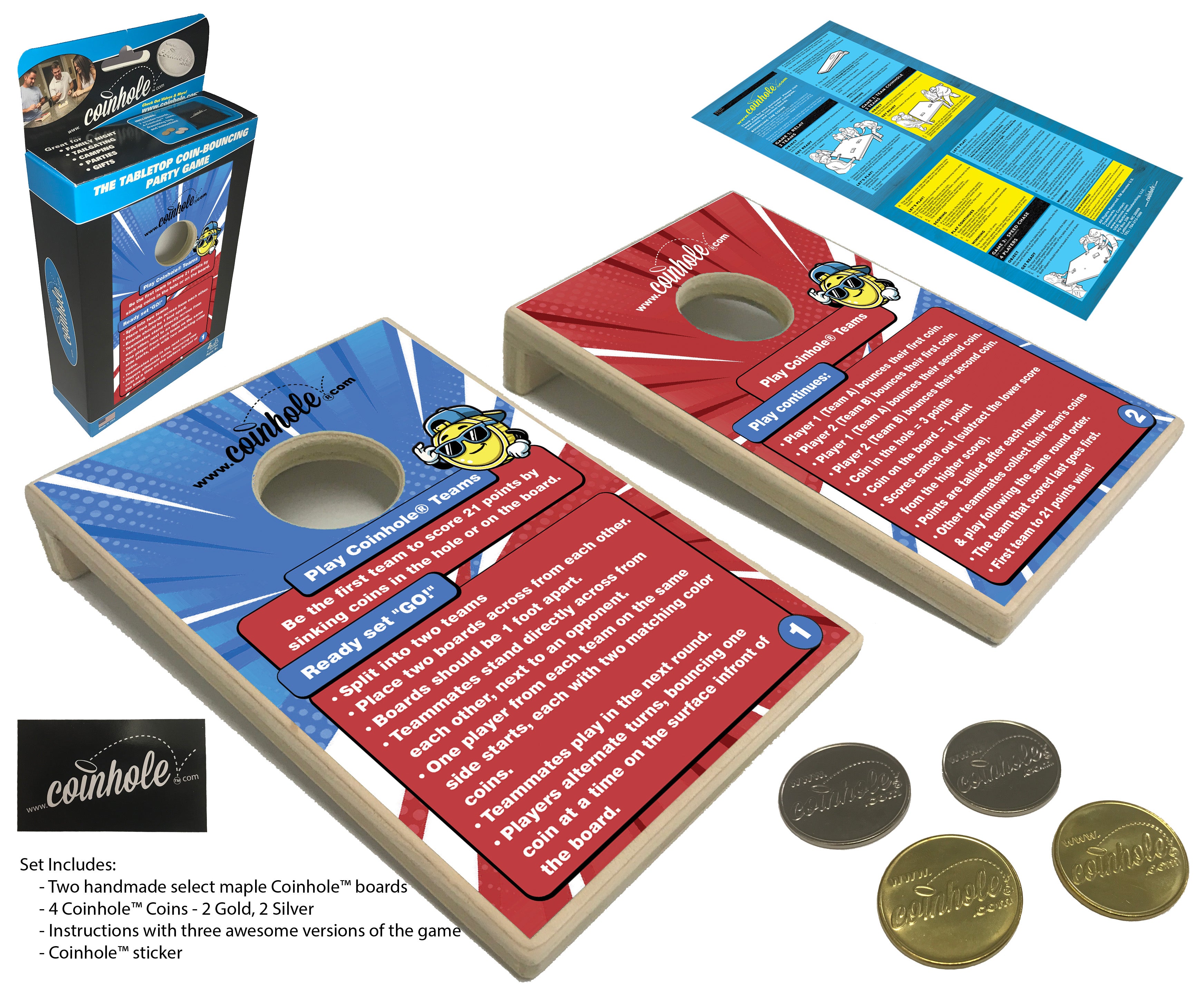 Official Teams Coinhole® Tabletop Game Set