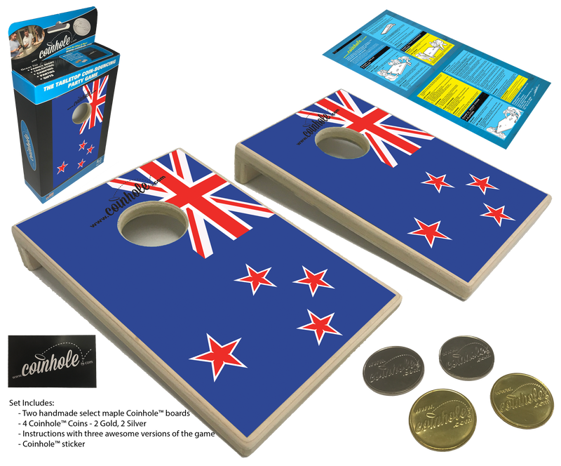 New Zealand Flag Coinhole® Tabletop Game Set