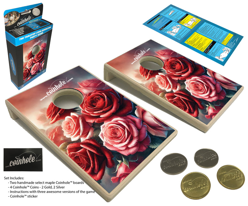 Bouquet of Roses Coinhole® Tabletop Game Set